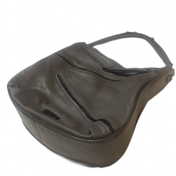 Marc by Marc Jacobs Serpentine Dark Gray Goat Leather Hobo Shoulder Bag - Picture 6 of 16